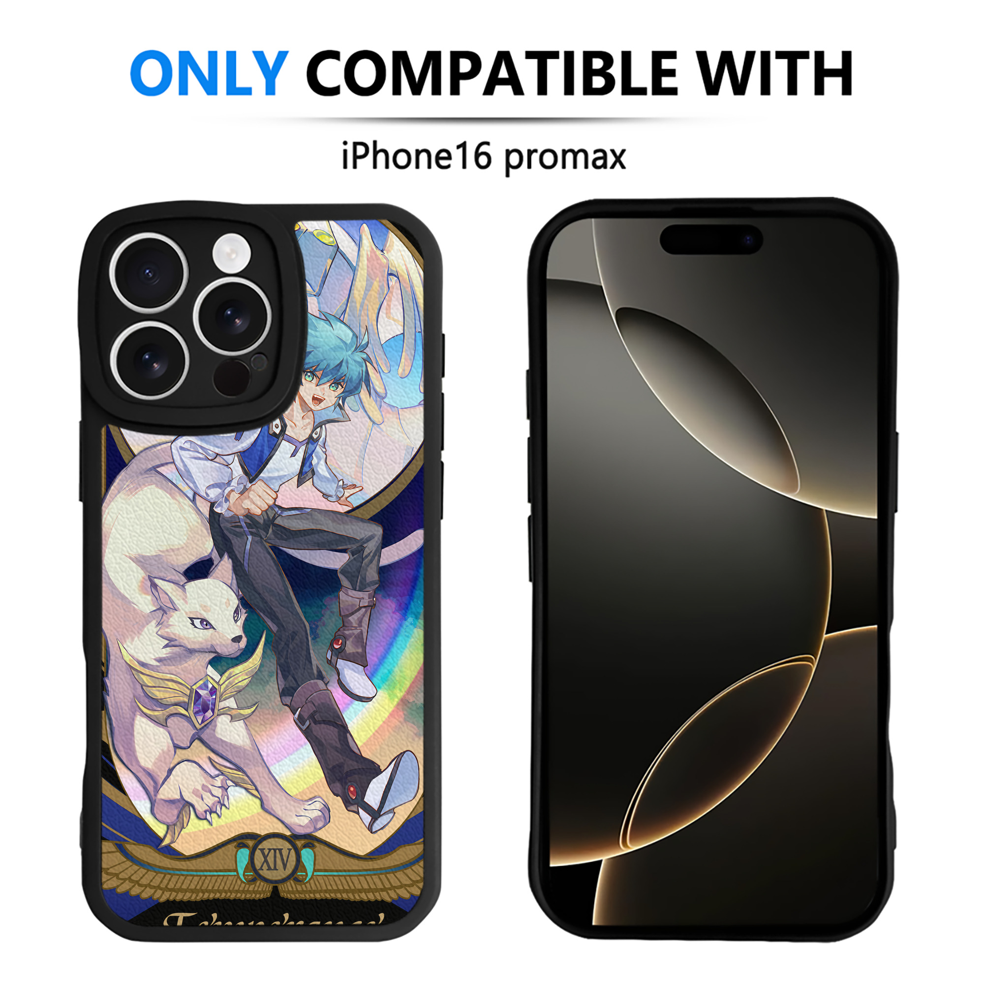 （画像用） 遊☆戯☆王 Yu-Gi-Oh! 【iPhone 16シリーズ対応】シリコンスマホケース（レザー調） 材質：シリコン